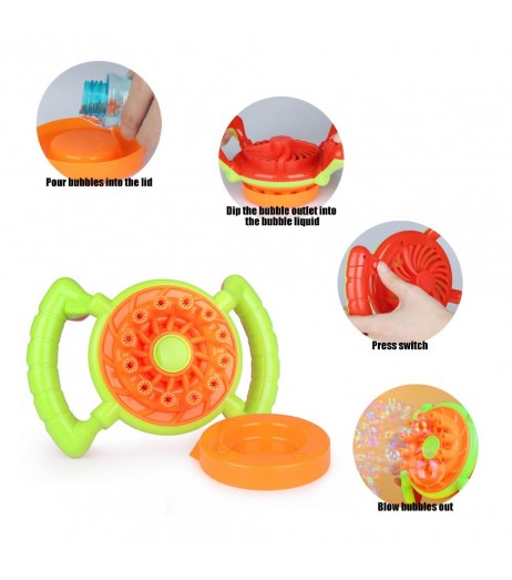 Electric Bubbles Blower Funny Fan Toys for Kids Birthday Gift Outdoor Playing Bubble Toy