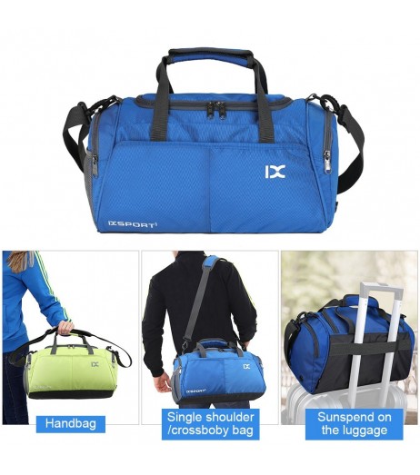 18L Waterproof Travel Duffele Bag with Separate Shoe Compartment for Men Women Sports Gym Tote Bag