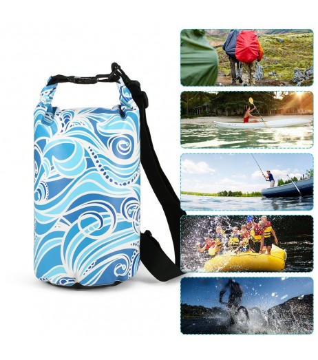 10L Waterproof Dry Bag with Phone Case Bag Roll Top Dry Sack For Kayaking Boating Fishing Surfing Swimming Rafting