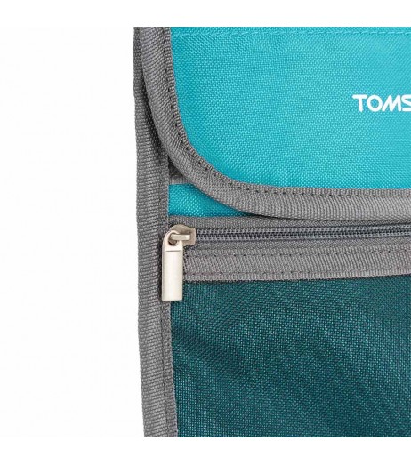 TOMSHOO Travel Neck Pouch Holder Pockets for Passport Money Credit Cards Cell Phone Documents