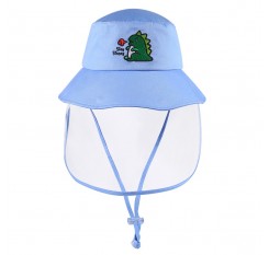 Outdoor UV Protection Sun Cap Detachable Traveling Fishing Bucket Hat with Removable Visor Face Cover for Kids Boys Girls Age 3 - 10