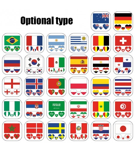Football Fan National Flag Sticker for 2018 FIFA World Cup