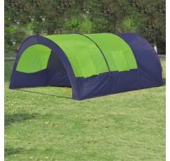 Tenda da campeggio in poliestere per 6 persone Blu-Verde