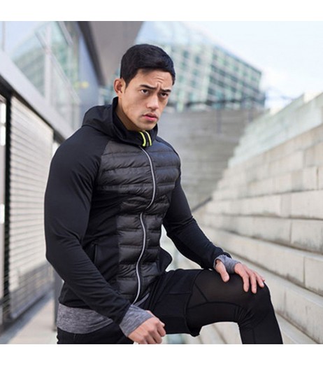 Fitness Winter Men's Warm Cotton-padded Clothes Light-weight Sports Cotton-padded Jacket Male Sportswear