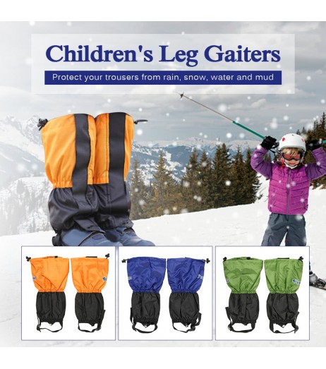 1 Pair Children Snow Leg Gaiters Snow Leg Boot Cover Strap Kids Outdoor High Gaiter for Climbing Skiing