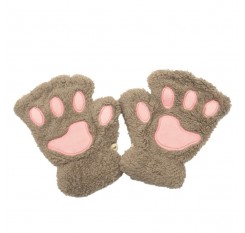 Women Super Lovely Bear Plush Cat Paw Claw Glove
