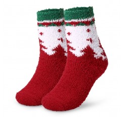Warm Adults Socks Patterned Christmas Holiday Socks Absorbent Cozy Winter Socks Colorful High Tube Crew Socks