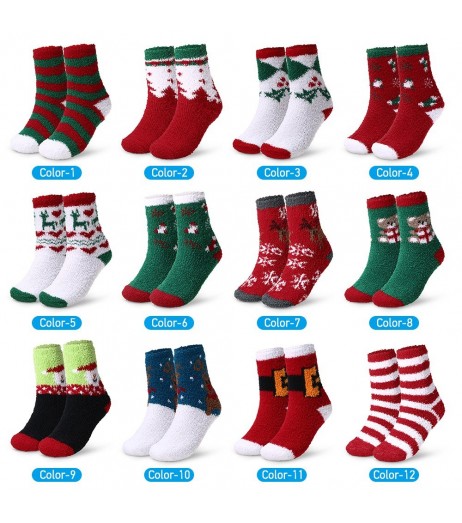 Warm Adults Socks Patterned Christmas Holiday Socks Absorbent Cozy Winter Socks Colorful High Tube Crew Socks