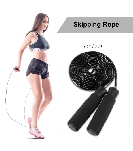 11pcs Resistance Bands Set Skipping Rope Workout Fintess Exercise Tube Bands Door Anchor Ankle Straps Cushioned Handles with Carry Bags for Home Gym Travel