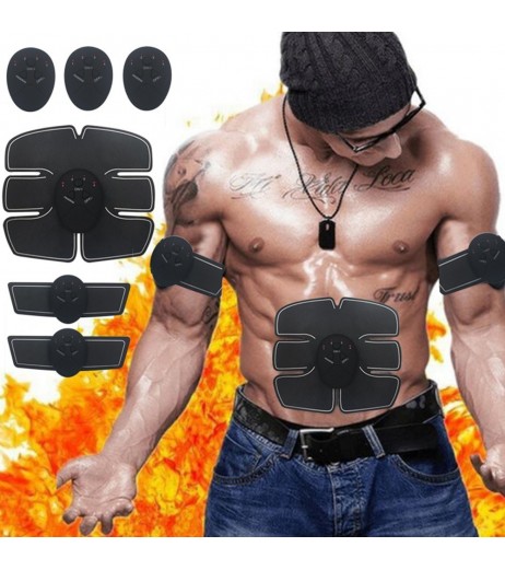 Electric Muscle Trainning Tool Abdominal Stimulation Muscle Exerciser Training Body Slimming Machine Fat Burning Fitness Massage