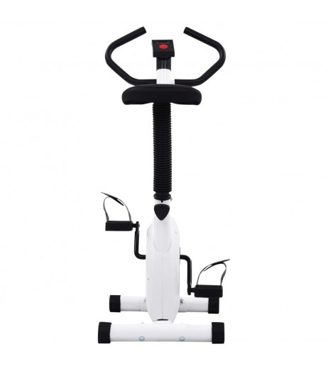 Exercise bike with belt resistance white