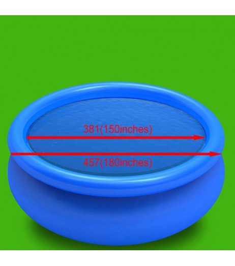 Floating Round PE Solar Pool Film 381 cm Blue