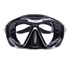 Men’s Women’s Anti-fog Diving Snorkeling Mask Two-window Scuba Diving Mask Swim Goggles Swimming Mask Tempered Glass Lens Flexible Silicone Skirt PC Frame Adults