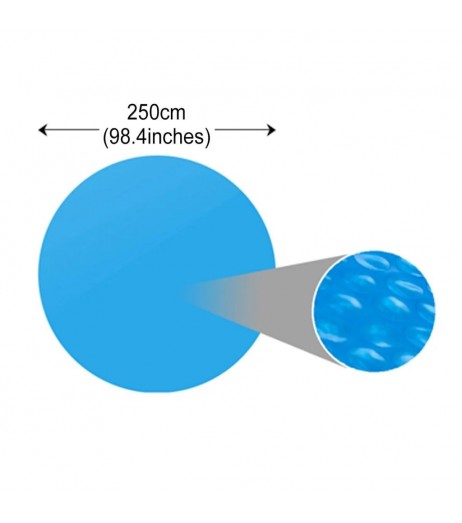 Floating Round PE Solar Pool Film 250 cm Blue