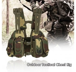 Outdoor Tactical Chest Rig Adjustable Padded Modular Military Vest Mag Pouch Magazine Holder Bag Platform
