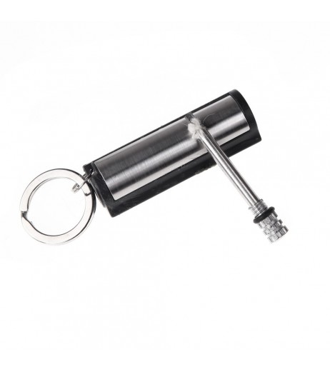 Permanent Match Striker Lighter with Key Chain Silver