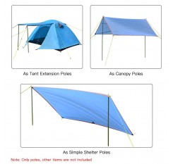 Outdoor Tent Canopy Tarp Poles Tent Canopy Support Rods Iron Canopy Awning Frame