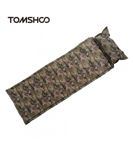 TOMSHOO Outdoor Camping Thick Automatic Inflatable Mattress Self-Inflating Tent Mat Picnic Mat with Pillow