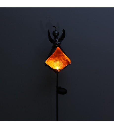 Solar LED Simulate Flame Light Lawn Lantern Lamp Waterproof Outdoor Lights