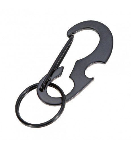 D Shape Buckle Snap Clip Outdoor Camping Carabiner Multifunctional Pocket Tool Bottle Opener Keychain Ring