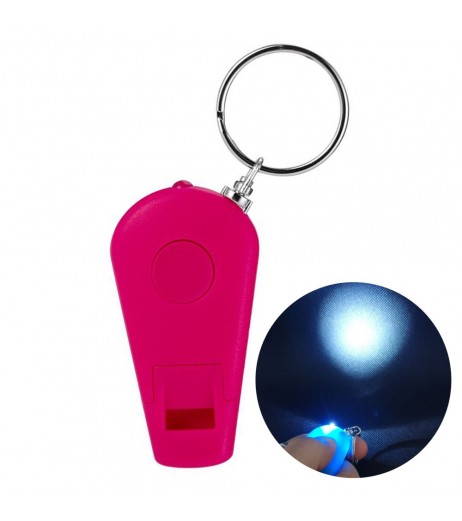 Mini Portable 3-in-1 LED Light Whistle Keychain Flashlight Whistle Light