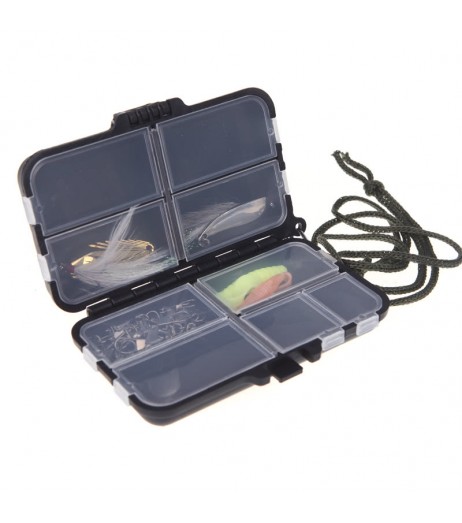 Fishing Tackle Box Fly Fishing Box Spinner Bait Minnow Popper 9 Compartments