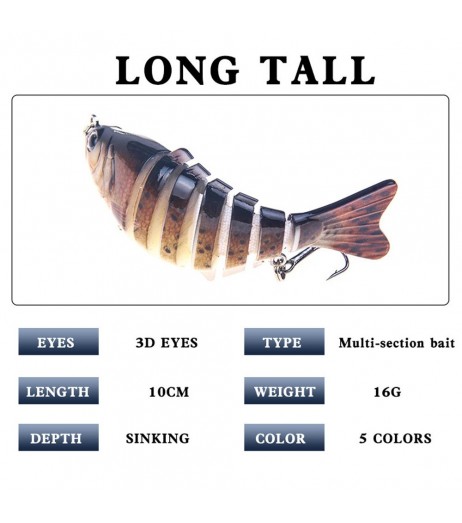 100mm Fishing Lures Articulated Bionic Bait