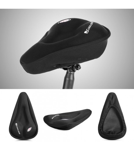Bike Saddle Cushion Bicycle Seat Cover Silicone Gel Cover Ergonomic Comfortable Bicycle Saddle Cover for Stationary Exercise Bike Cycling Road Bike